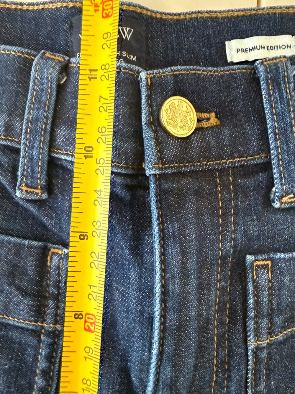J.Crew Premium Edition Full-Length Sailor Wide-Leg Jeans Dark Wash Size 27 - Picture 12 of 13